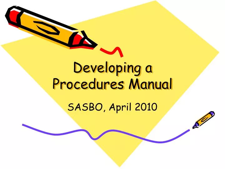 developing a procedures manual