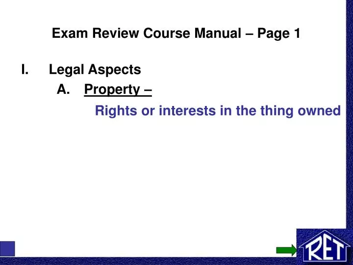 exam review course manual page 1