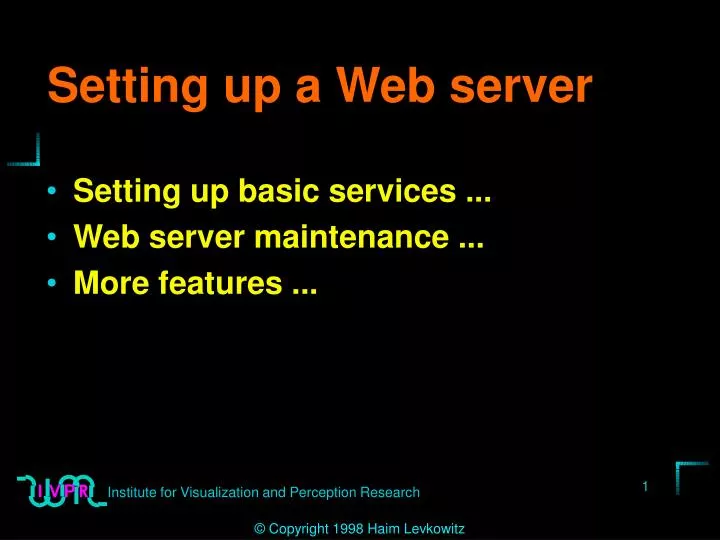 setting up a web server