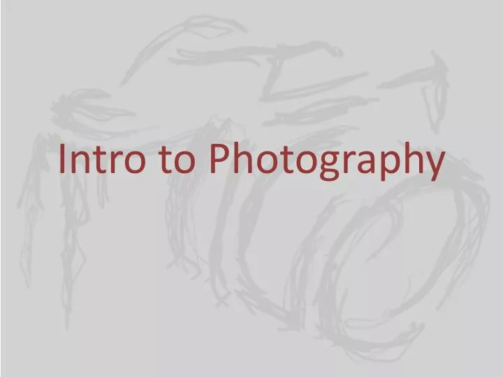 intro to photography