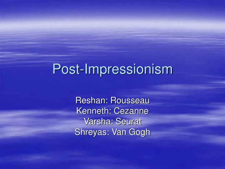 post impressionism