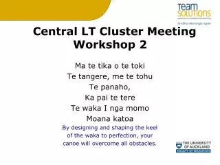 Central LT Cluster Meeting Workshop 2