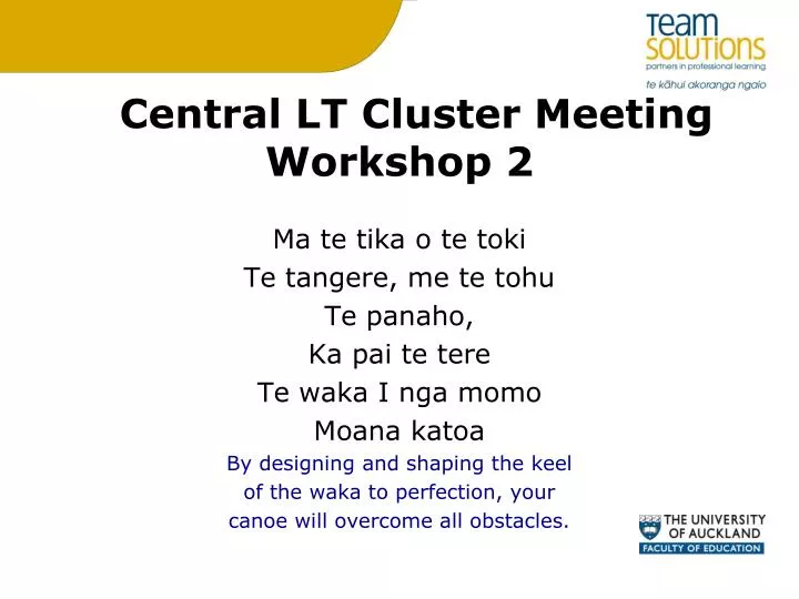 central lt cluster meeting workshop 2
