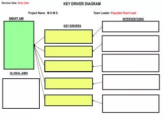 KEY DRIVER DIAGRAM Project Name: M.O.M.S. 			Team Leader : Populate Team Lead