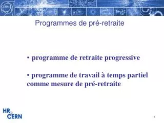 programmes de pr retraite