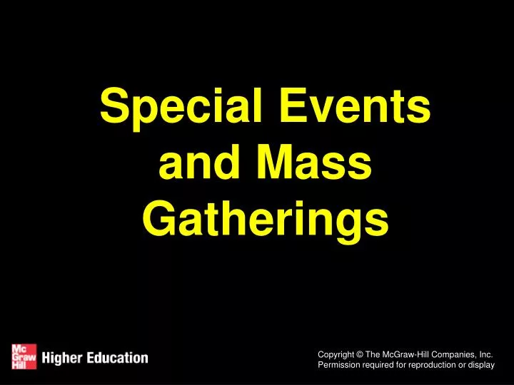special events and mass gatherings
