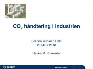 co 2 h ndtering i industrien