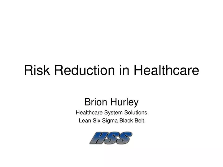 risk reduction in healthcare