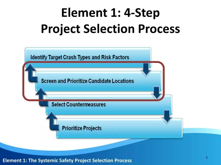 element 1 4 step project selection process