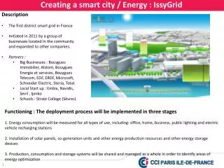 Creating a smart city / Energy : IssyGrid