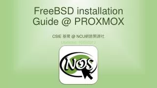 FreeBSD installation Guide @ PROXMOX