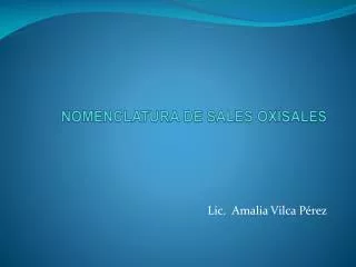 nomenclatura de sales oxisales