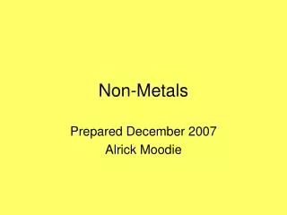 Non-Metals