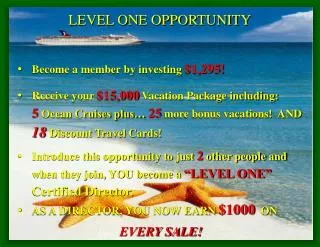 LEVEL ONE OPPORTUNITY