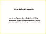 Minerální výživa rostlin - slide 1