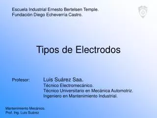 tipos de electrodos