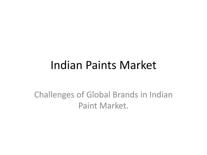 indian paints market