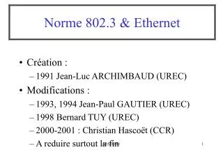 norme 802 3 ethernet