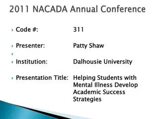 2011 NACADA Annual Conference