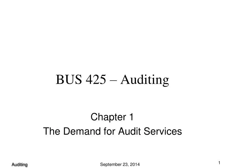 bus 425 auditing