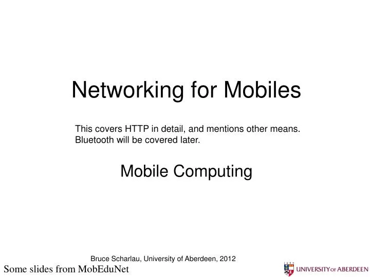 networking for mobiles