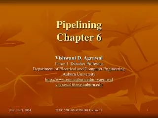 Pipelining Chapter 6