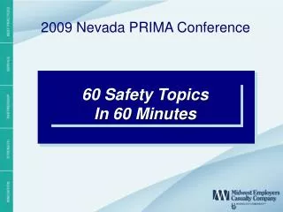 2009 Nevada PRIMA Conference