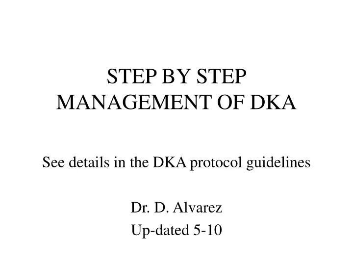 step by step management of dka