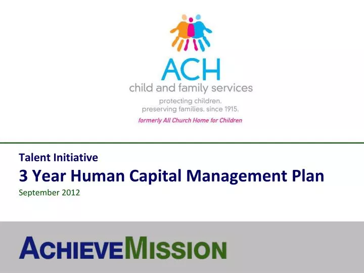 talent initiative 3 year human capital management plan