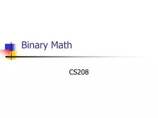Binary Math