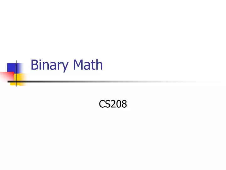binary math