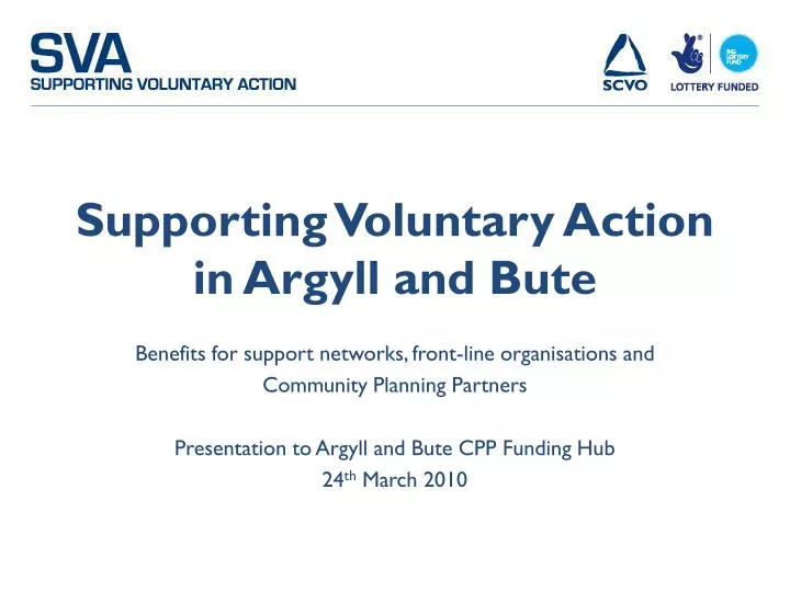 supporting voluntary action in argyll and bute