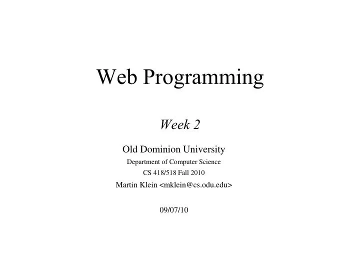 web programming week 2