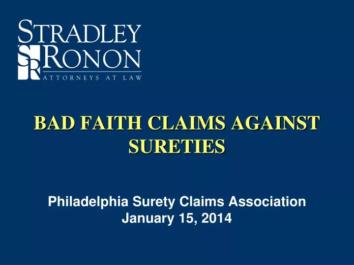 bad faith claims against sureties