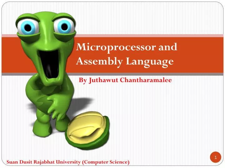 microprocessor and assembly language