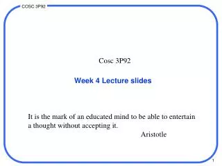 Week 4 Lecture slides
