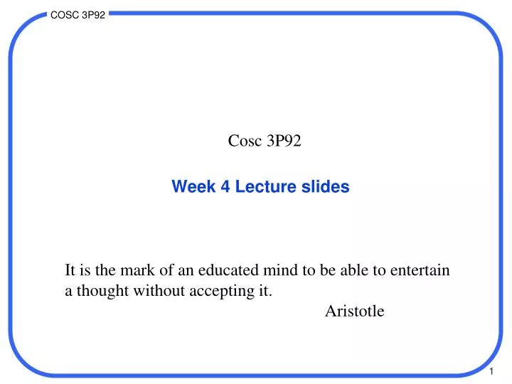 week 4 lecture slides