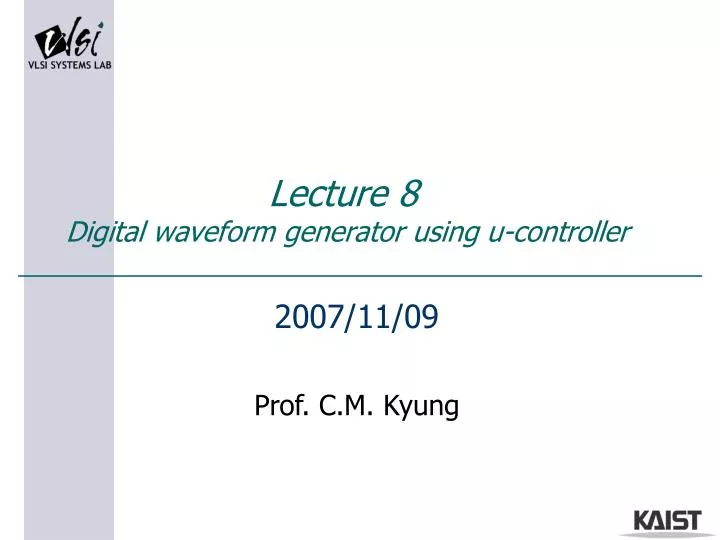 lecture 8 digital waveform generator using u controller