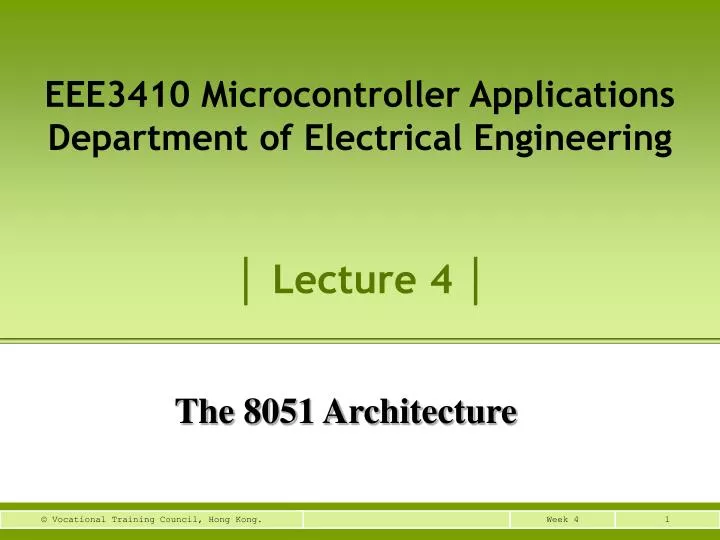 eee3410 microcontroller applications department of electrical engineering