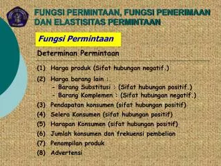determinan permintaan