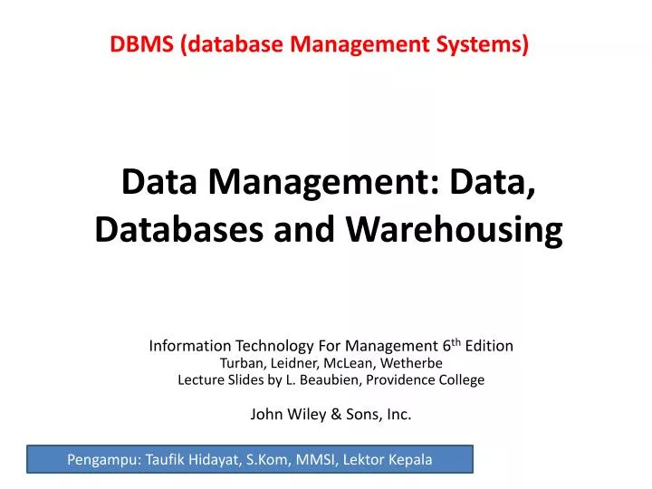 dbms database management systems