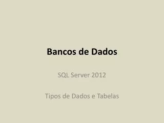 bancos de dados