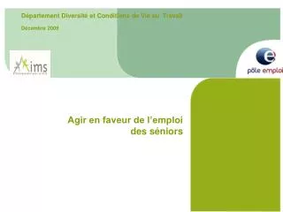 agir en faveur de l emploi des s niors