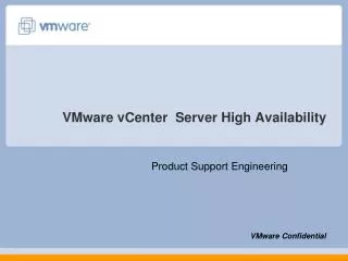 VMware vCenter Server High Availability