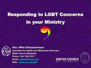 Responding to LGBT Concerns in your Ministry