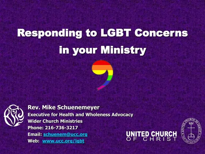 responding to lgbt concerns in your ministry
