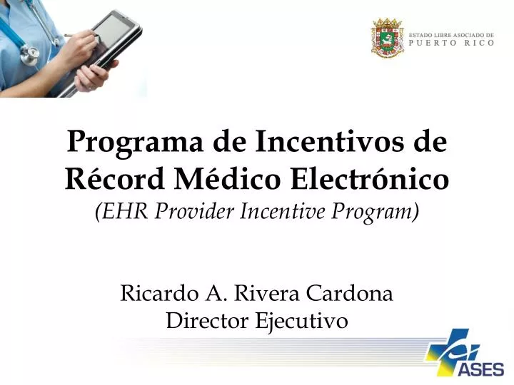 programa de incentivos de r cord m dico electr nico ehr provider incentive program