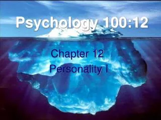 Psychology 100:12