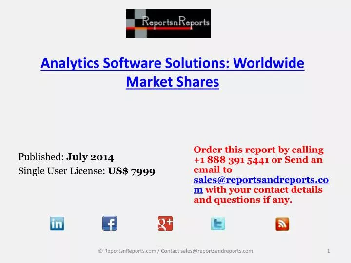 analytics software solutions worldwide market shares