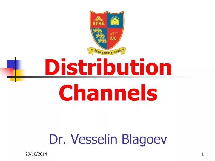 distribution channels dr vesselin blagoev